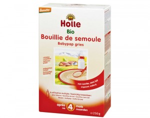 HOLLE Bouillie de Semoule - 250g - dès 4 mois