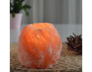 ZEN'ARôME Bougeoir en Cristal de Sel Himalaya Rock - 1kg 