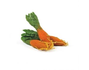 PAPOOSE TOYS Mini Légumes en Laine Feutrée - 3 Carottes - Dès 3 ans