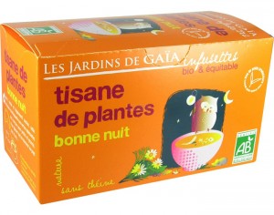 LES JARDINS DE GAIA Tisane de Plantes - Bonne Nuit - 20 Infusettes