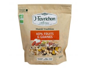 FAVRICHON Muesli 60% Fruits et Graines - 500g 