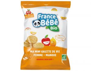 FRANCE BEBE BIO Mini-Galette de Riz - Pomme-Mangue - Dès 7 mois - 40g