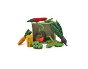 PAPOOSE TOYS Mini Légumes en Laine Feutrée - Set de 6 - Dès 3 ans