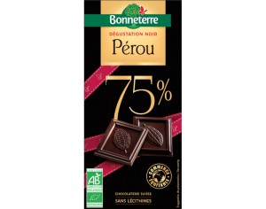 BONNETERRE Chocolat Noir 75% du Pérou - 80 g