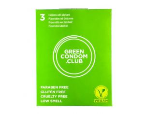 GREEN CONDOM CLUB Boîte de Préservatifs - Taille Standard - Pack de 3