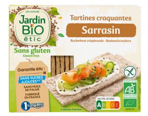 JARDIN BIO Tartines Craquantes Sarrasin Sans Gluten 150 g