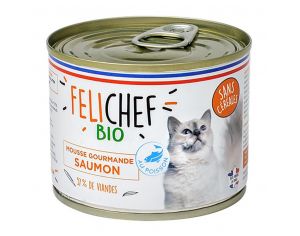 FELICHEF Mousse Gourmande Chat Saumon Bio - 200g