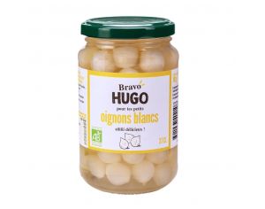BRAVO HUGO Petits Oignons Blancs au Vinaigre - 37cl Bio