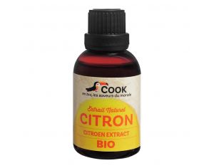 COOK Extrait Naturel de Citron Bio - 50 ml