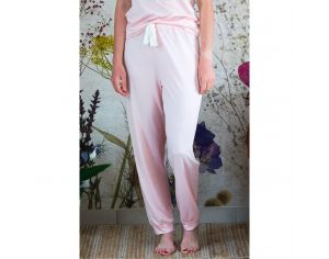 KADOLIS Pantalon de Pyjama Femme en Coton Bio et Tencel Sonora Bois de Rose