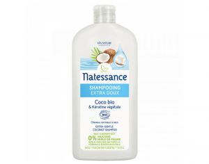 NATESSANCE Shampooing Extra-Doux Coco Bio - 500 ml