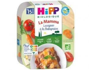 HIPP Pâtes à l'Italienne de la Mamma- Assiette 250 g - Dès 15 et 18 mois