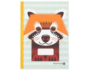 COQ EN PâTE Cahier A5 - Panda Roux Bleu