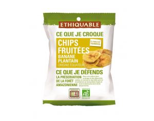 ETHIQUABLE Chips Fruitées Banane Plantain Bio & Equitable - 85 g