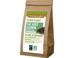 ETHIQUABLE Thé Vert Jasmin Bio et Equitable - 100g