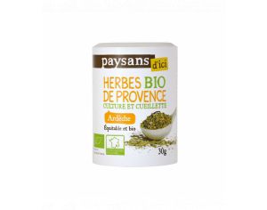 PAYSANS D'ICI Herbes de Provence d'Ardèche Bio & Equitable - 30 g