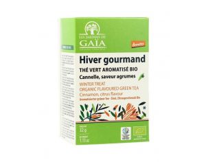 LES JARDINS DE GAIA Hiver Gourmand - Thé Vert Agrumes Cannelle - 30 g
