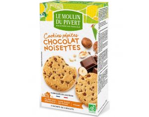 MOULIN DU PIVERT Cookies aux Pépites de Chocolat et aux Noisettes Bio & Equitable - 175g