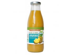 ETHIQUABLE Pur Jus Ananas Bio et Equitable - 75 cl