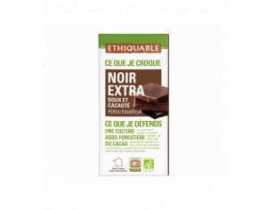 ETHIQUABLE Chocolat Noir Extra Bio & Equitable - 100 g