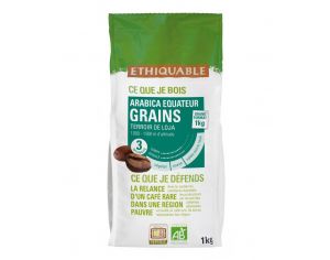ETHIQUABLE Café Équateur Grains Bio & Equitable (Terroir de Loja) - 1 kg