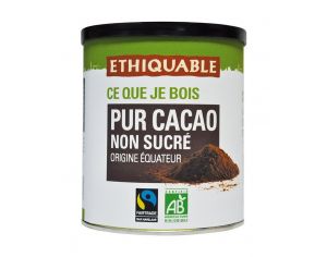 ETHIQUABLE Pur Cacao en Poudre Non Sucré Bio & Equitable - 200 g