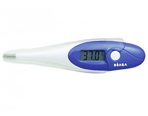 BEABA Thermomètre Digital Thermobip à Embout Souple Bleu Nuit