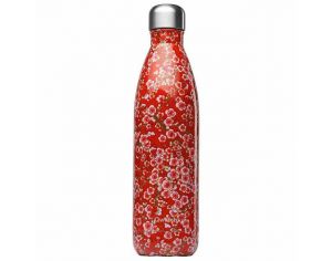 QWETCH Bouteille Isotherme Inox - Flowers Rouge - 750ml