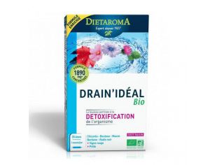 DIETAROMA Drain'idéal Bio - Détoxification - Bouleau, Radis Noir - 20 Ampoules