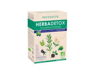 PHYTOCEUTIC Herbadetox Bio aux 12 Plantes Actives - 20 Ampoules