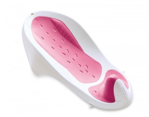 BEBE ANGEL Transat de Bain Bb bi-matire  Blanc/Rose