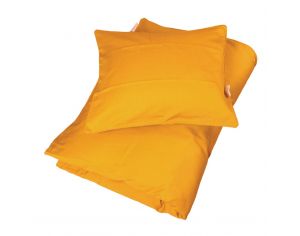FILIBABBA Parure de draps lit bébé 100 x 140cm - Unie Golden Mustard