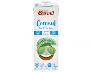 ECOMIL Lait de Coco Calcium Bio Nature - Sans Sucres - 1 L