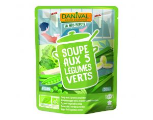 DANIVAL Soupe Bio aux 5 Légumes Verts - 500ml 