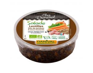 DANIVAL Salade de lentilles-jambon 180g
