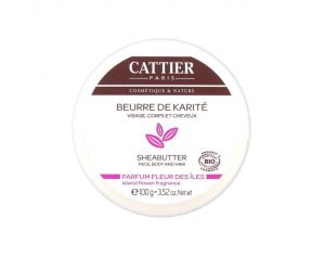 CATTIER Beurre de Karité - Parfum Fleur des Îles - 100 g