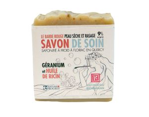 SAVONNERIE BIO KANKAN Savon surgras - Géranium & huile de ricin - 100g