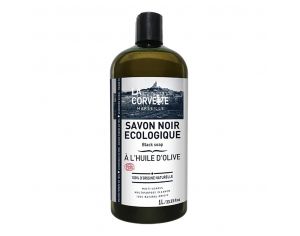 LA CORVETTE Savon Noir à l'Huile d'Olive Liquide Ecocert - 1l