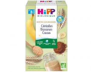 HIPP Céréales Matins Gourmands - Bananes Cacao - 250 g - Dès 8 Mois