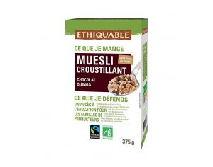 ETHIQUABLE Muesli Croustillant Chocolat Quinoa - 375 g