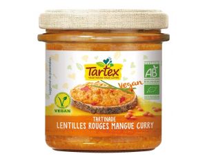 TARTEX Tartinade - Lentilles Rouges Mangue & Curry - 140g