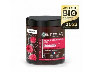 CENTIFOLIA Masque Soin Brillance Bio 3 en 1 - Extrait de Framboise - Pot 250ml