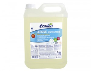 ECODOO Lessive Blanc et Couleurs Liquide Ecologique - Senteur Pêche 5L