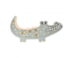LITTLE LIGHTS Lampe Veilleuse Crocodile Kaki Pastel - Ds 3 ans