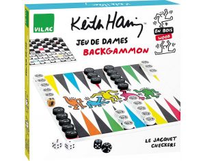 VILAC Jeu de Dames Backgammon Keith Haring