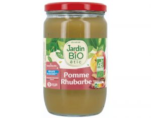 JARDIN BIO Compote Familiale Biofruits Pomme Rhubarbe - 680 g