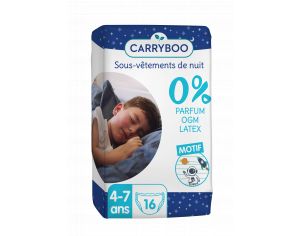 CARRYBOO CARRYBOO Paquet de 16 Sous-vêtements de Nuit Absorbants - Garçon -  4-7 ans (17 à 30 kg)  