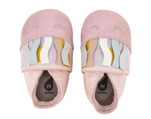 BOBUX Chaussons en cuir Bobux Soft Soles - Jelly Blossom Pearl