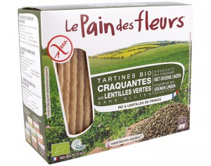 LE PAIN DES FLEURS Tartines Craquantes aux Lentilles Vertes - 150 g