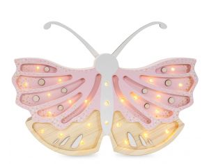 LITTLE LIGHTS Lampe Veilleuse Papillon -  Fraise Crme